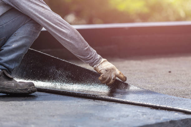 Professional Exterior Waterproofing technician working in Vandalia, MI